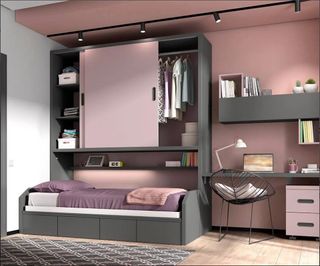 CAMA ABATIBLE CON SOFA INCORPORADO.