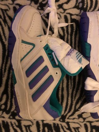Adidas Sneakers Vintage OG Basket Viola Bianco