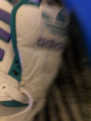 Adidas Sneakers Vintage OG Basket Viola Bianco
