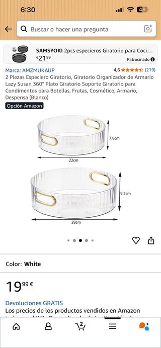 2 Especieros Giratorios Transparente