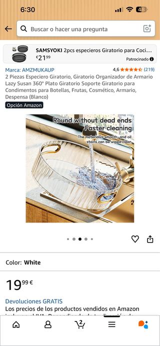 2 Especieros Giratorios Transparente