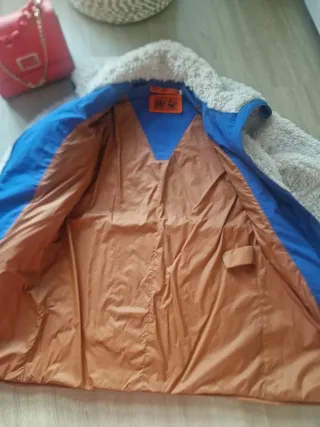 Abrigo Bimba y Lola Beige y Azul