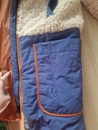 Abrigo Bimba y Lola Beige y Azul