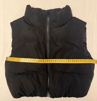 Chaleco acolchado corto con cremallera talla XS