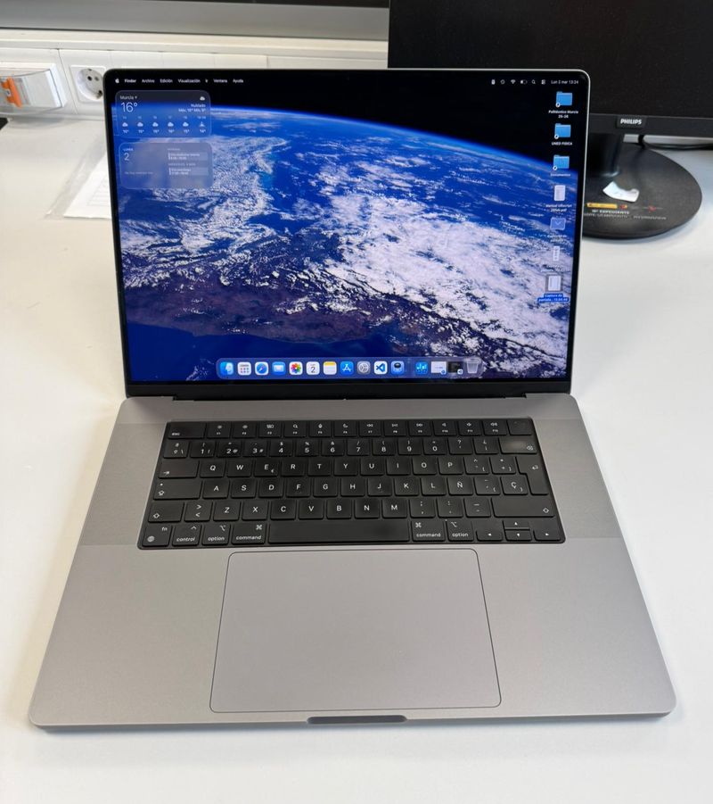 MacBook M1 Pro 16" 16GB 512GB Plata