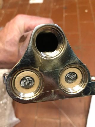 Miscelatore a pedale cromato