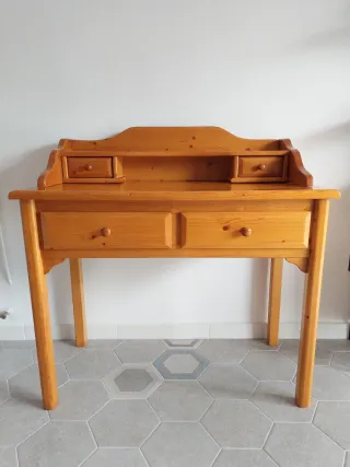 Mesa escritorio secreter de madera con cajones