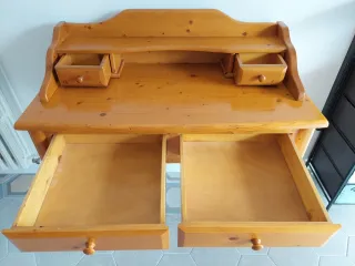 Mesa escritorio secreter de madera con cajones