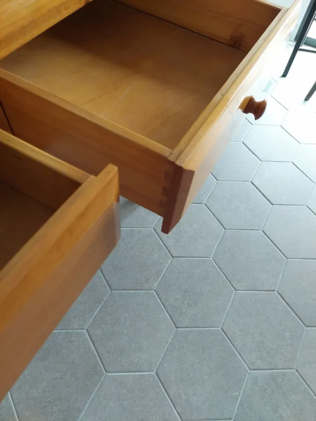 Mesa escritorio secreter de madera con cajones