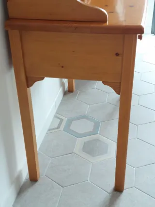 Mesa escritorio secreter de madera con cajones