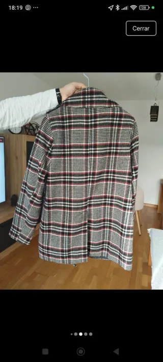 Abrigo cuadros Talla S