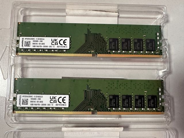 Kingston 32GB (2x16GB) DDR4 RAM PC4-3200AA