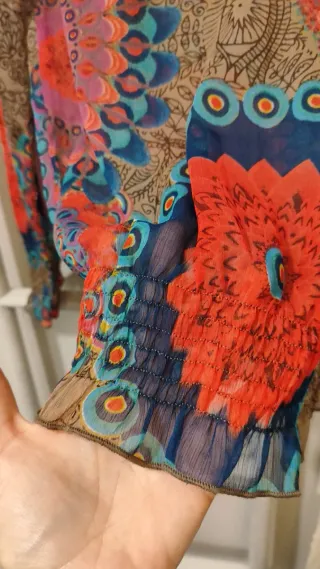 Camisa Desigual Transparencias Multicolor