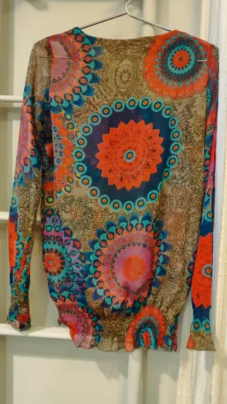 Camisa Desigual Transparencias Multicolor