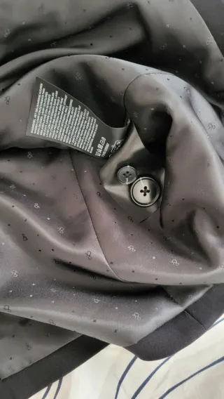 Chaqueta americana traje negra talla L mujer NUEVA