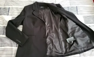 Chaqueta americana traje negra talla L mujer NUEVA