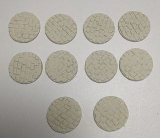 Set 30-2, 10 Bases de Resina 30mm, adoquines