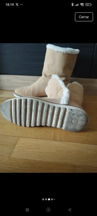 Botas forradas beige tipo australianas