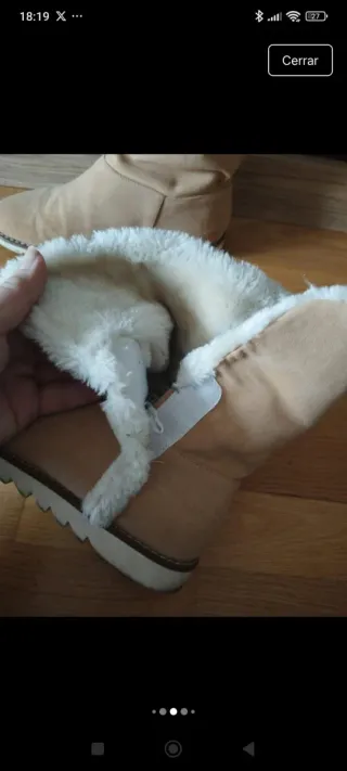 Botas forradas beige tipo australianas