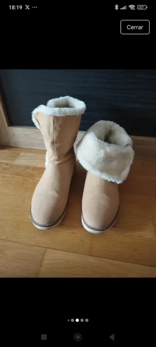 Botas forradas beige tipo australianas