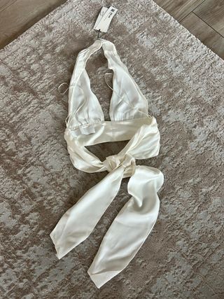 Top Zara Blanco Halter