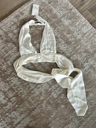 Top Zara Blanco Halter