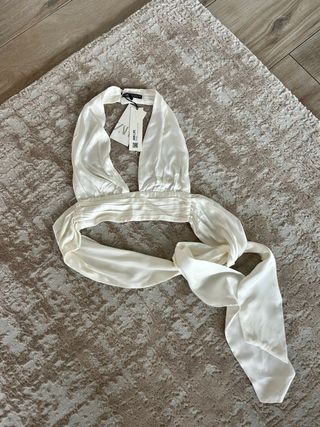 Top Zara Blanco Halter