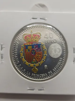 Moneda Plata 40 Euros Princesa Leonor 2023