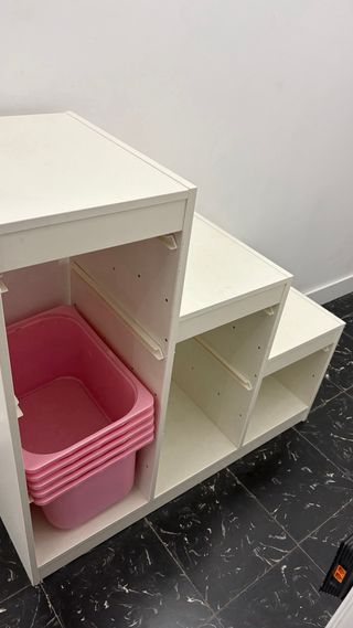 Mueble escalera y Cestas Trostfast Ikea Rosa