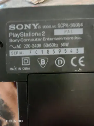 Consola Sony PlayStation 2 Fat Negra