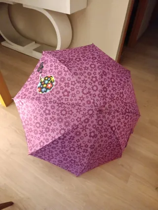 Paraguas Kukuxumusu morado flores