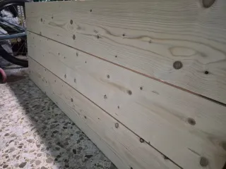 Cabecero de madera natural