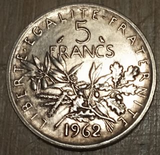 #1932 - Moneta 5 Franchi FRANCIA Argento