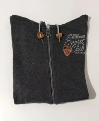 Sudadera Tom Tailor con Cremallera y Logo