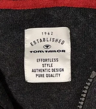 Sudadera Tom Tailor con Cremallera y Logo