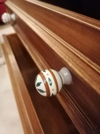 Mueble auxiliar 3 cajones madera para restaurar