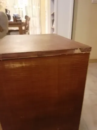 Mueble auxiliar 3 cajones madera para restaurar