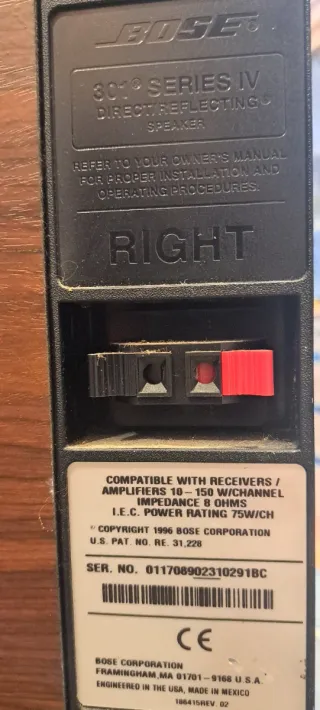 Altavoces Bose 301 Serie IV