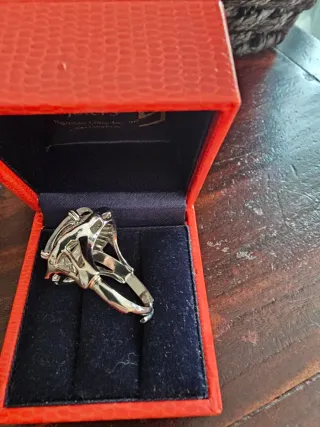 Anillo Bisutería Estilo Glamira Acero.
