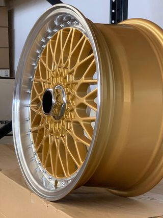 en stock! GODO rs6.5X14 4x100 ET35 oro lip polised