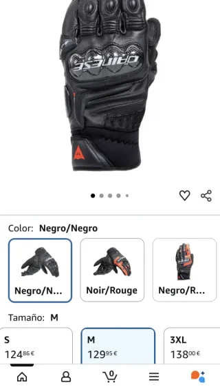 Guantes Dainese Carbon 4 Short Talla M