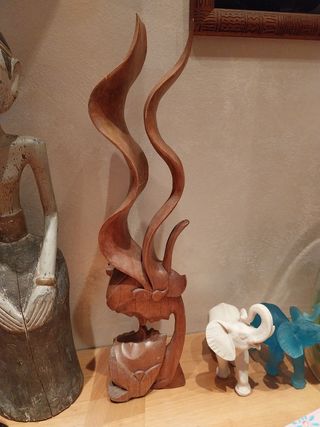 Coppia innamorata legno scultura