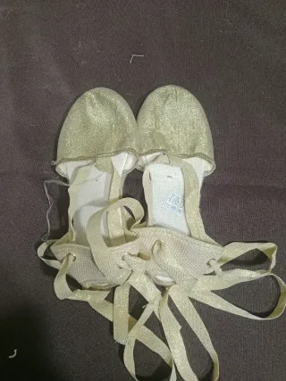 Espardeñas Fallera Niña Talla 30 Doradas