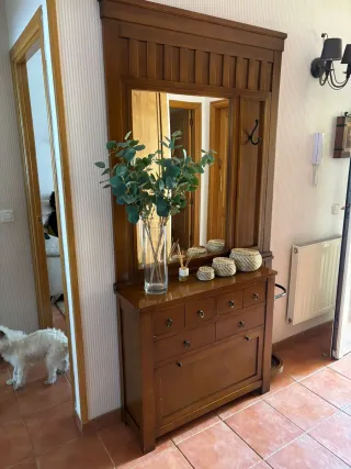 Mueble de entrada de madera maciza