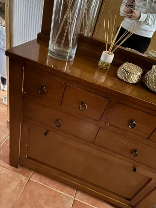 Mueble de entrada de madera maciza