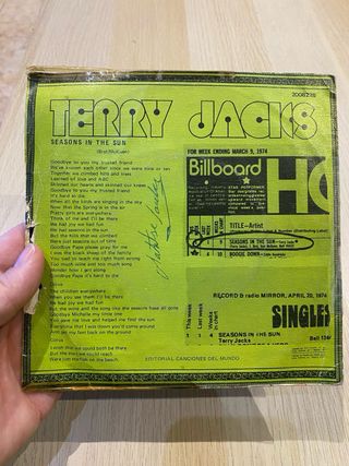 Vinilo Terry Jacks - Seasons in the Sun