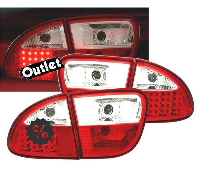 XC PILOTOS SEAT LEON 99-05 LED ROJO CROMO R145123C2