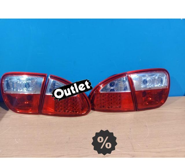 XC PILOTOS SEAT LEON 99-05 LED ROJO CROMO R145123C2