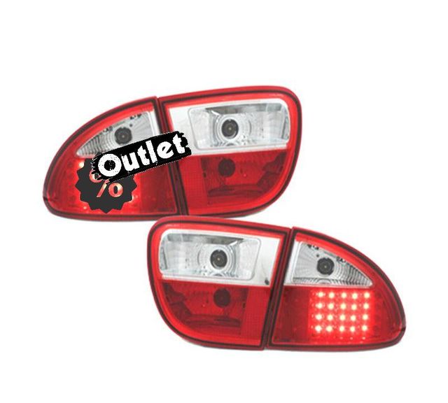 XC PILOTOS SEAT LEON 99-05 LED ROJO CROMO R145123C2