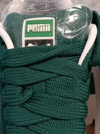 Puma Suede XL Talla 37 Verde/Blanco